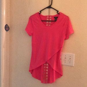 Awesome brand new sexy lace back Rue21 pink tee!!